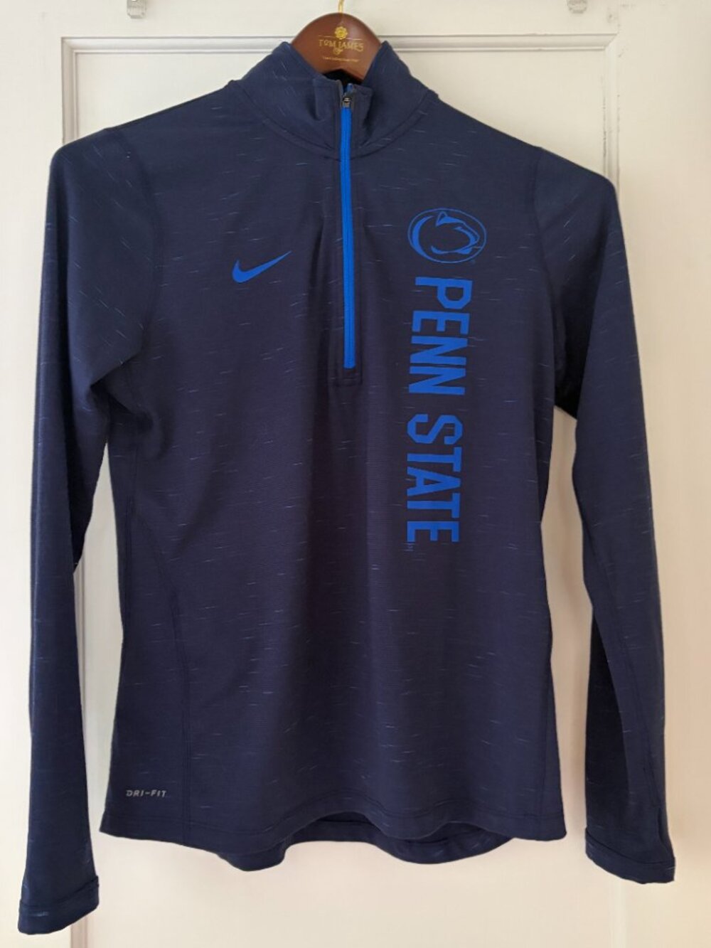 NIke Penn State 1/4 Zip Blue Long Sleeve Top Size Small - Picture 3 of 8